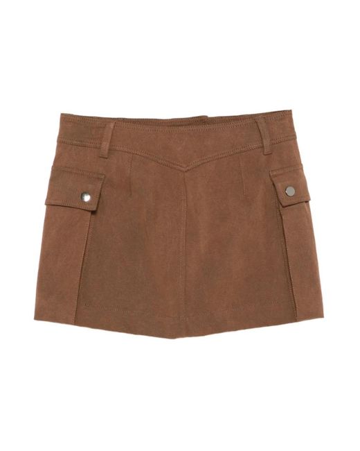 ANDAMANE Brown Short Skirts