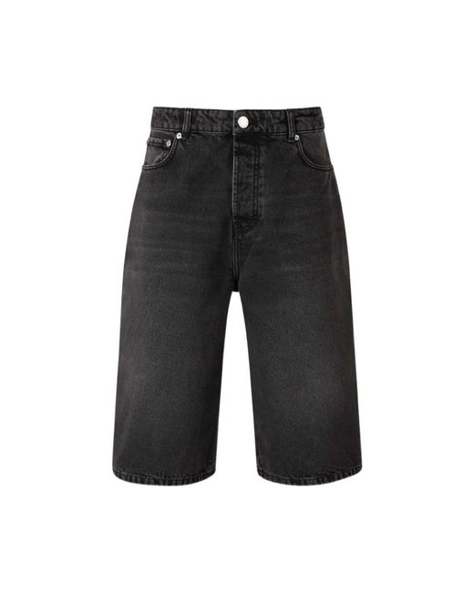 AMI Black Denim Shorts for men