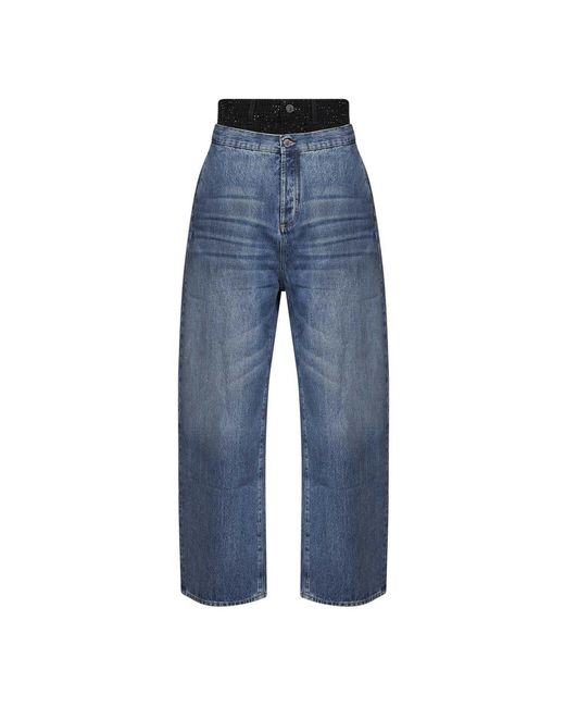 The Attico Blue Wide Jeans