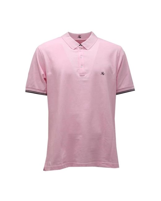 Fay Pink Polo Shirts for men