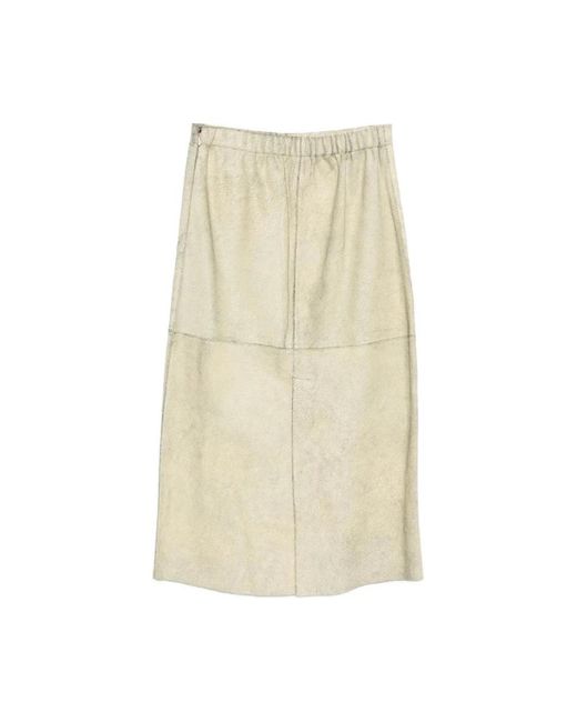 Midi Skirts Alysi de color Natural