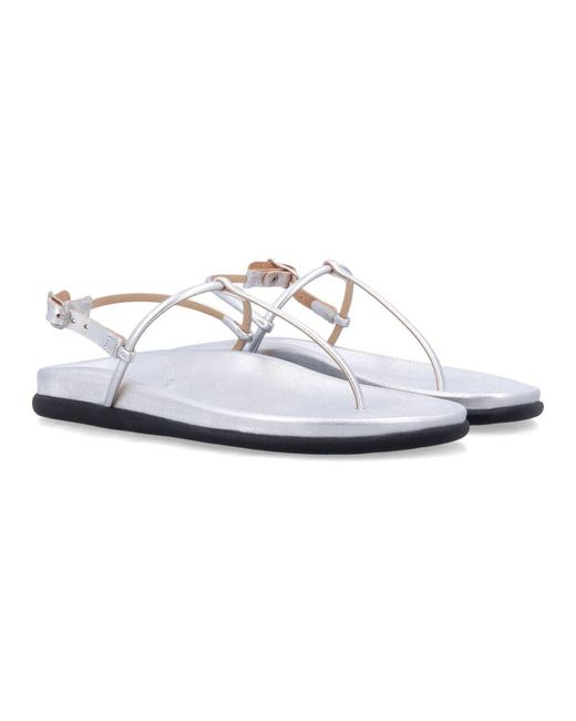 Flat Sandals Ancient Greek Sandals de color White