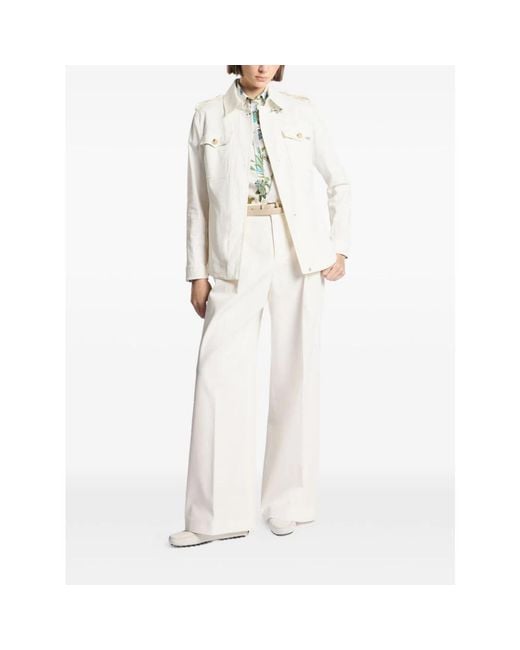 Fay White Denim Jackets