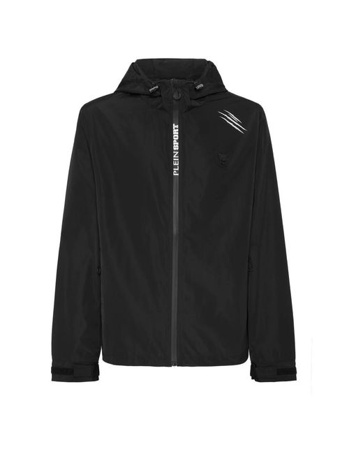 Philipp Plein Fitness ,Zwart ,Nylon Nylon Windbreaker in het Black voor heren