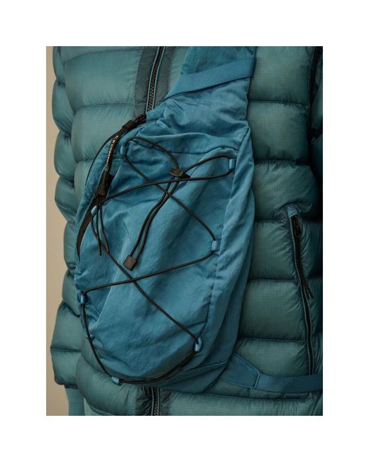 C P Company Nylon B Lens Crossbody Rucksack in Blue für Herren