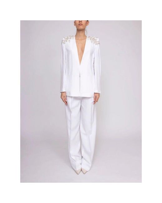 Wide Trousers Blugirl Blumarine de color White