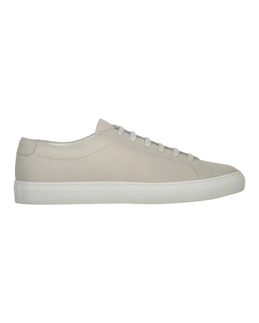 Moorer Leder-Sneakers Mit Logo-Detail in Gray für Herren