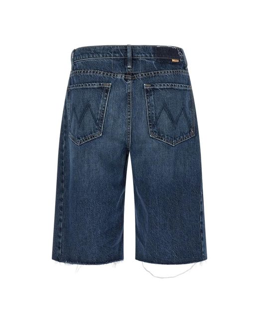 Mother Blue Denim Shorts