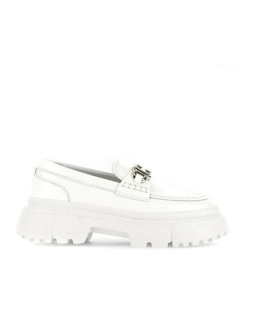 Hogan White Loafers
