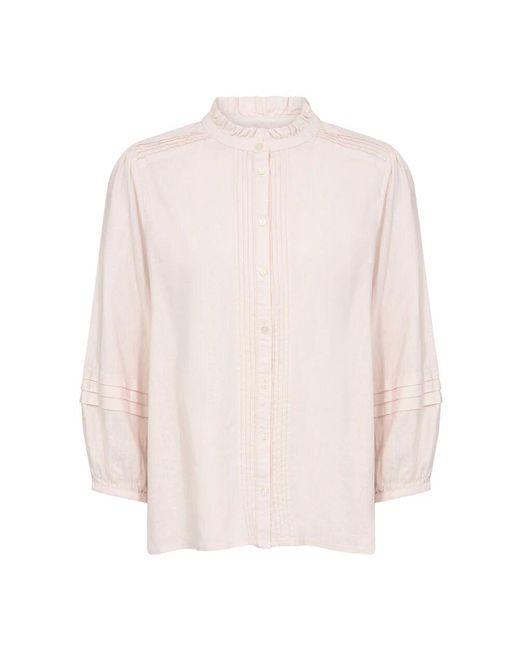 Part Two Pink Mauve Kreide Bluse Mit ¾ Ärmeln