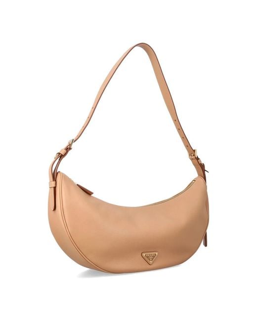Prada Natural Shoulder Bags
