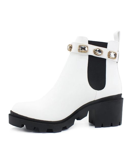 Steve Madden White Chelsea Boots