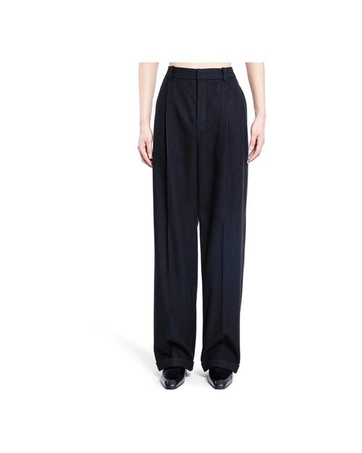 Saint Laurent Black Straight Trousers for men
