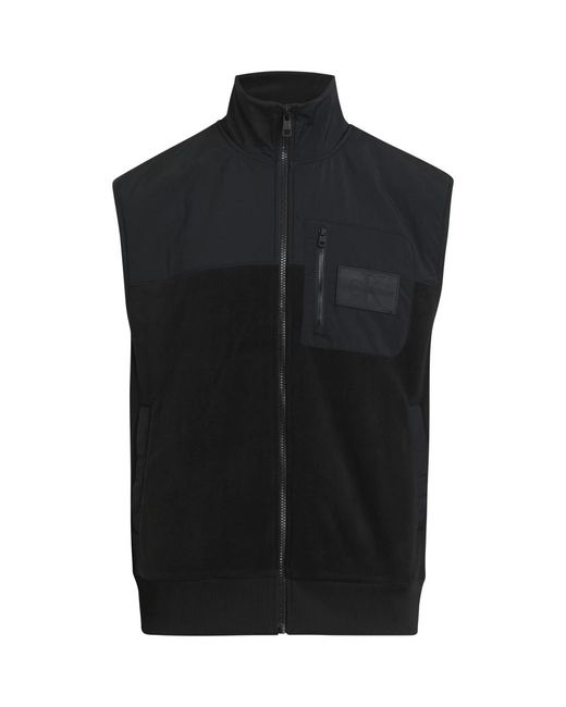 Calvin Klein Jassen ,Zwart ,Zwart Logo Gilet Jas in het Black voor heren