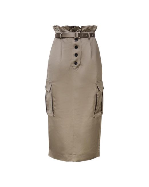 Self-Portrait Natural Midi Skirts