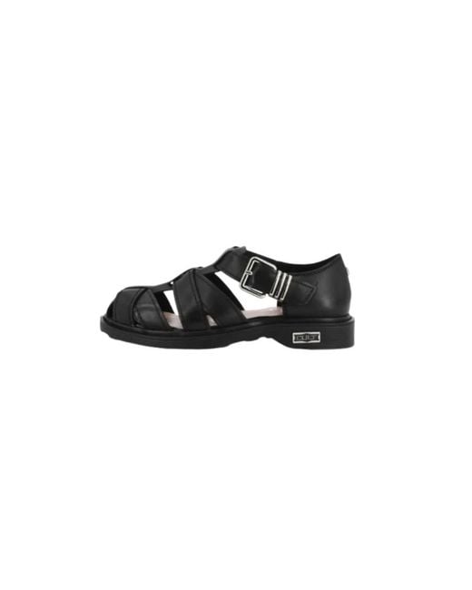 Cult Black Flat Sandals