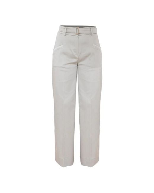 Pantalones anchos de algodón con bolsillos Kocca de color Gray