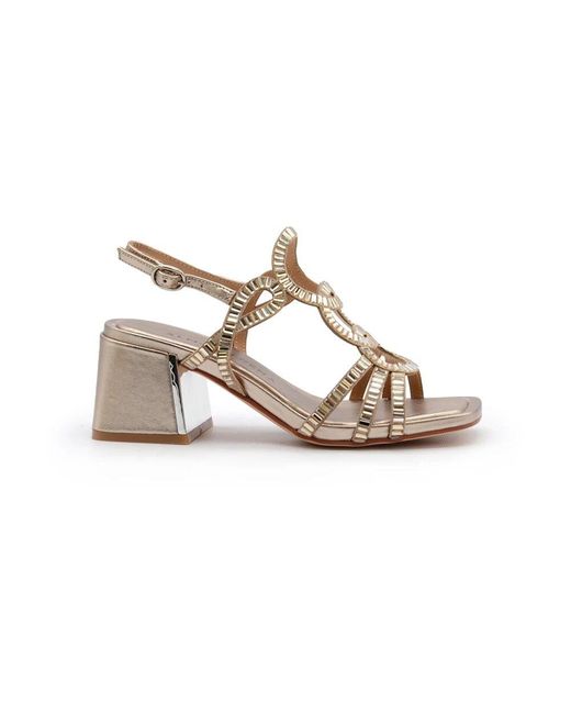 Alma En Pena. Metallic High Heel Sandals