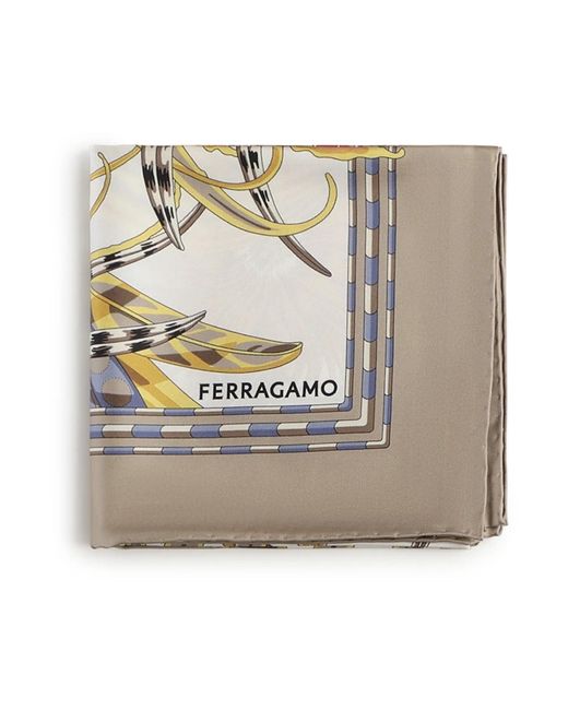 Ferragamo Metallic Silky Scarves