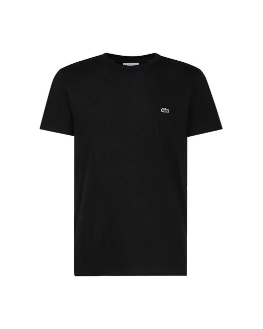 Lacoste Schwarze t-shirts und polos mit rundhalsausschnitt in Black für Herren