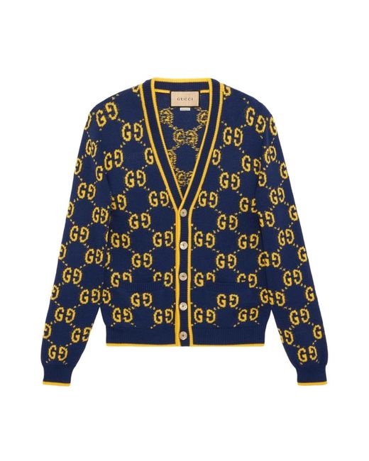 Knitwear > cardigans Gucci pour homme en coloris Blue