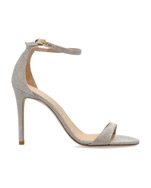 Stuart Weitzman Heeled Sandalen Nudist Ii in het Metallic