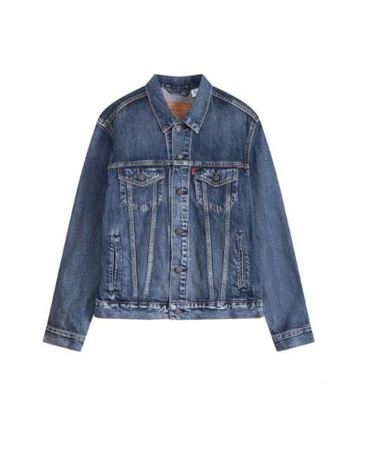 Levi's Jassen ,Blauw ,Katoen Spijkerjasje in het Blue voor heren