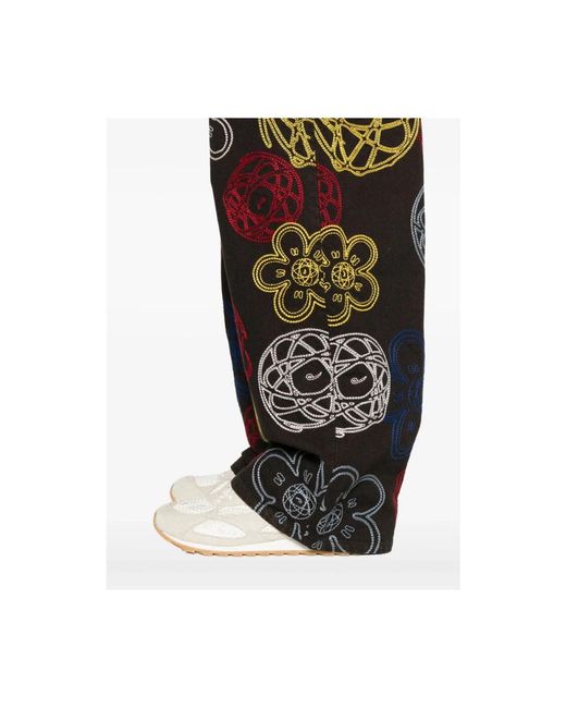 KENZO Black Wide Trousers for men