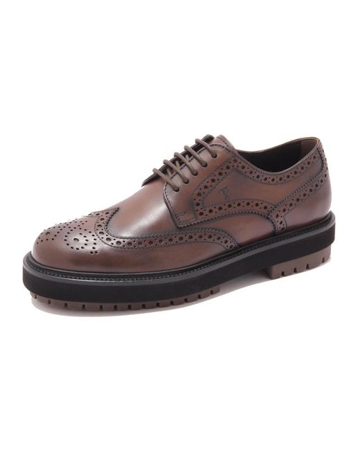 Tod's Brown Laced Shoes for men