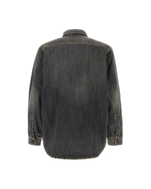 Balenciaga Gray Denim Jackets for men