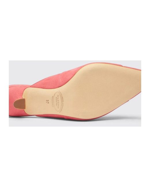 Scarosso Pink Heeled Mules