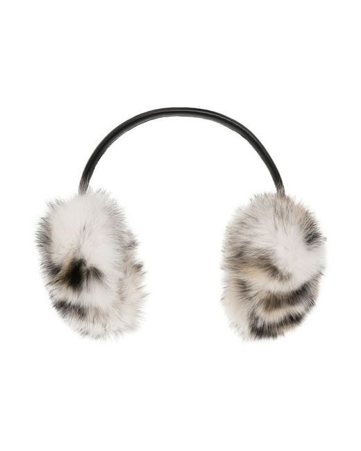 Fur earmuffs Yves Salomon de color Blanco | Lyst