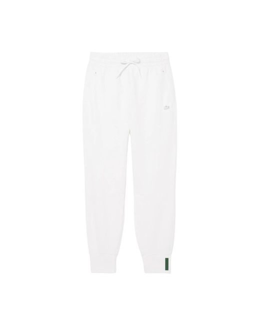Lacoste Broeken ,Wit ,Katoen Witte Casual Broek Voor Vrouwen in het White