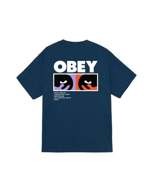 Obey Blue T-Shirts for men