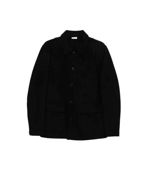 Dries Van Noten Zwarte Knoopjas Met Opgestikte Zakken in het Black voor heren