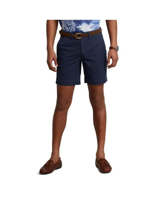 Polo Ralph Lauren Blue Bedford Shorts for men