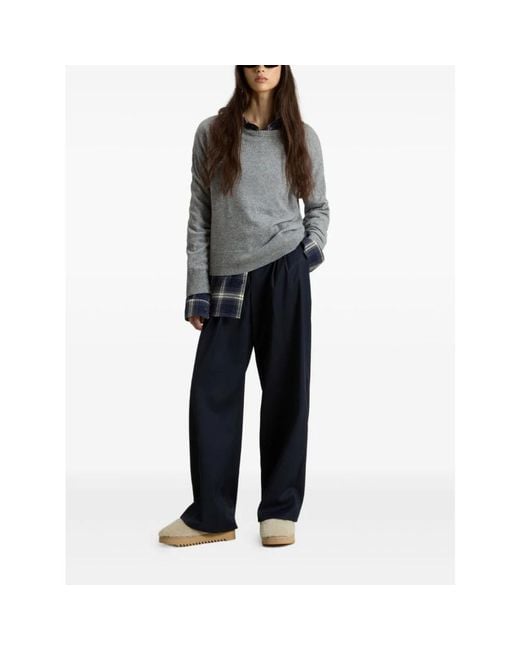 Round-Neck Knitwear di Woolrich in Gray