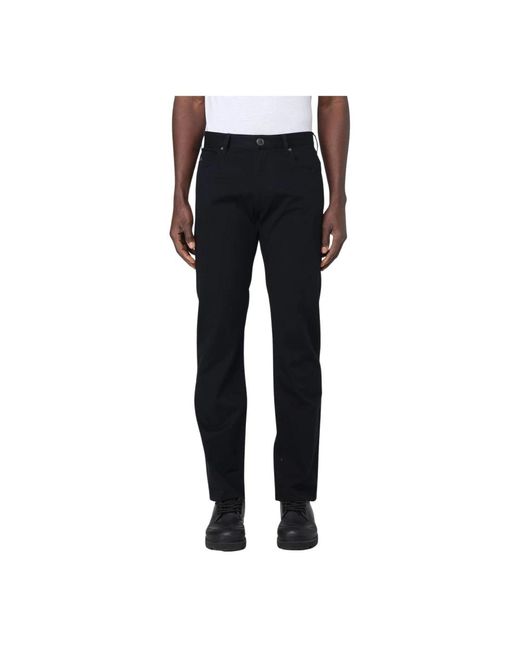 Emporio Armani Klassieke Blauwe Straight Leg Jeans in het Black voor heren