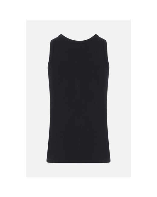McQueen Black Sleeveless Tops for men