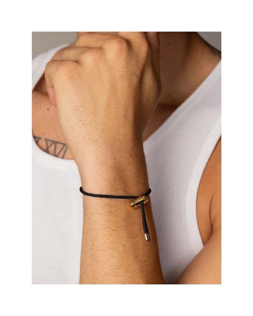 Nialaya #39;S String Bracelet With Adjustable Lock in het Brown voor heren
