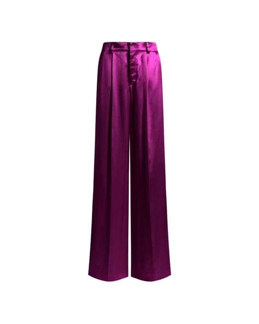 Alberta Ferretti Purple Wide Trousers