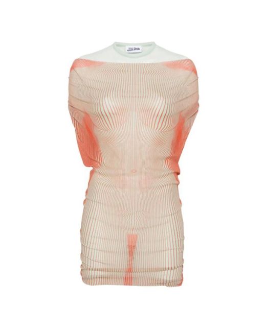 Jean Paul Gaultier Orange Elegantes Schwarzes Kleid Für Frauen