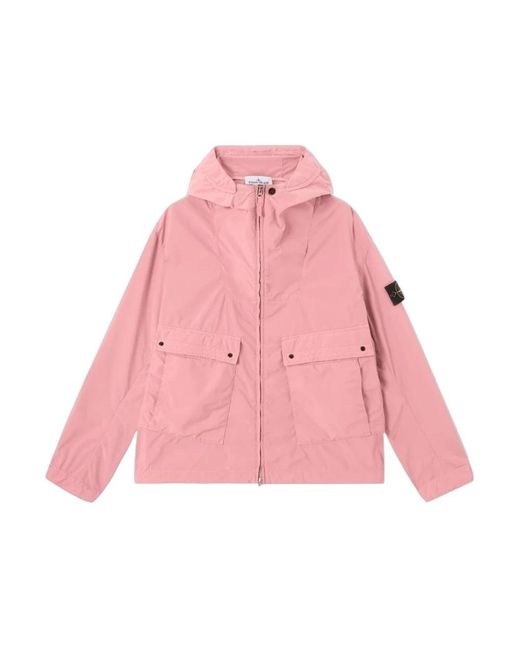 Stone Island Pink Light Jackets for men