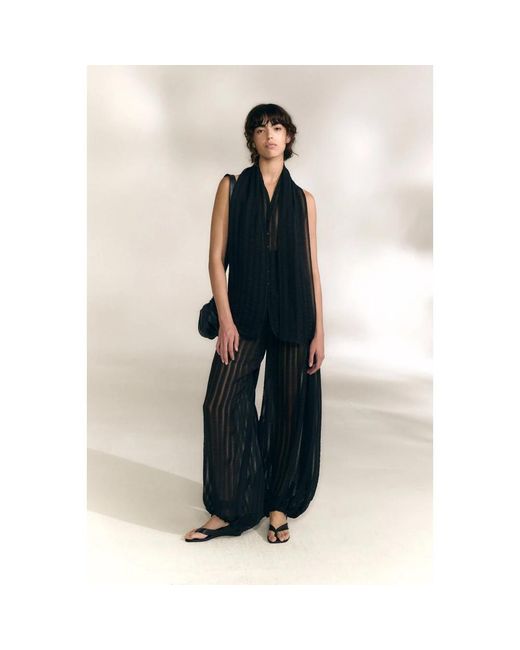 Cortana Black Tapered Trousers