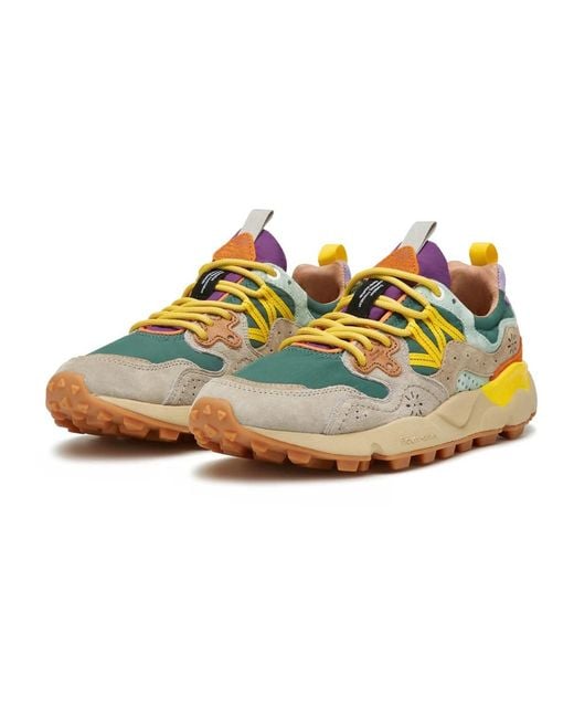 Flower Mountain Yellow Sneakers for men