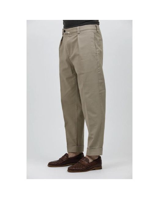 BERWICK 1707 Gray Slim-Fit Trousers for men