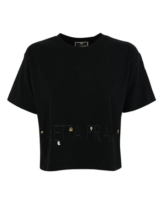 Elisabetta Franchi Black T-Shirts