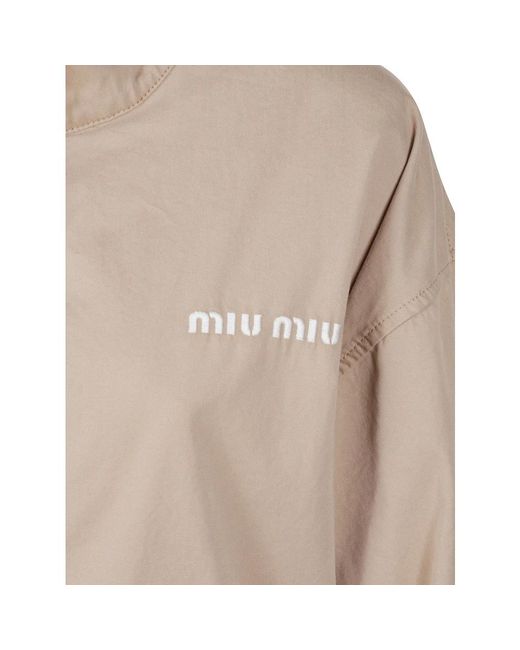Light Jackets Miu Miu de color Natural