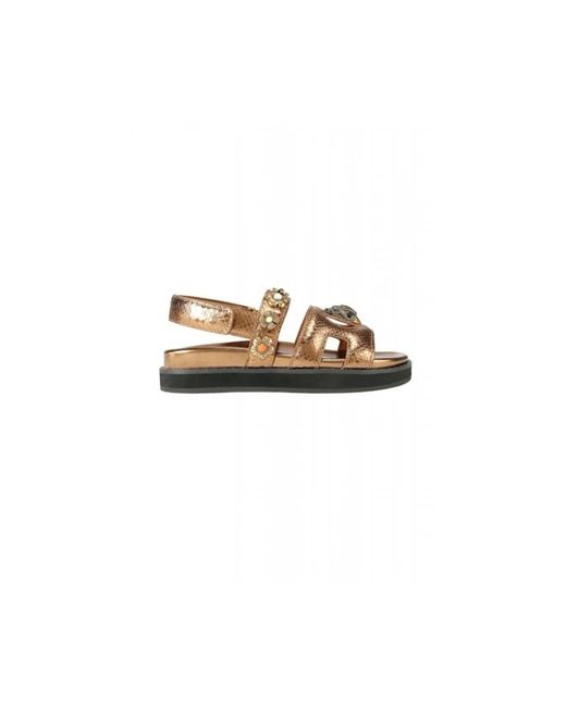 Kurt Geiger Yellow Eagle Cut-Out Flat Sling