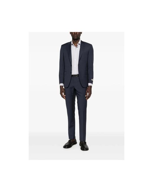 Canali Single-Breasted Pak in het Blue voor heren